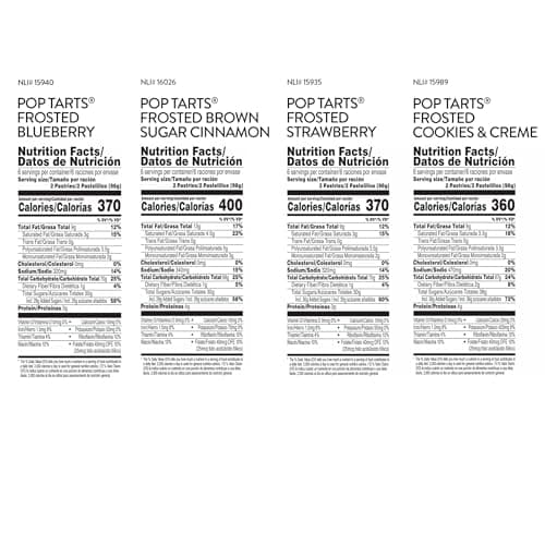 Pop-Tarts Toaster Pastries, Breakfast Foods, Kids Snacks, Value Pack, 4-Flavor Variety Pack (5 Boxes, 60 Pop-Tarts)