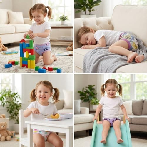 BIG ELEPHANT Toddler Training Pants, Soft Cotton Absorbent Training Underwear for Baby Boys & Girls