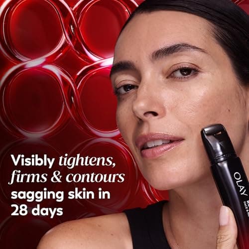Olay Regenerist Neck and Face Roller, Neck Cream for Tightening and Firming, Anti-Aging Moisturizer for Women, Anti-Wrinkle Serum, Face Lift Cream, Cooling, Fragrance-Free, Hexa-Repair & NAD+, 1.7oz