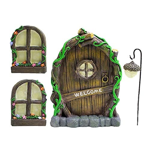 Meyas Outdoor Statues Garden Decoration,Yard Sculpture Figurine,Gardening Supplies Garden Statues Ornament,Outdoor Statuette Garden Resin Statues,Garden Accessories Trees Decoration Glow in The Dark