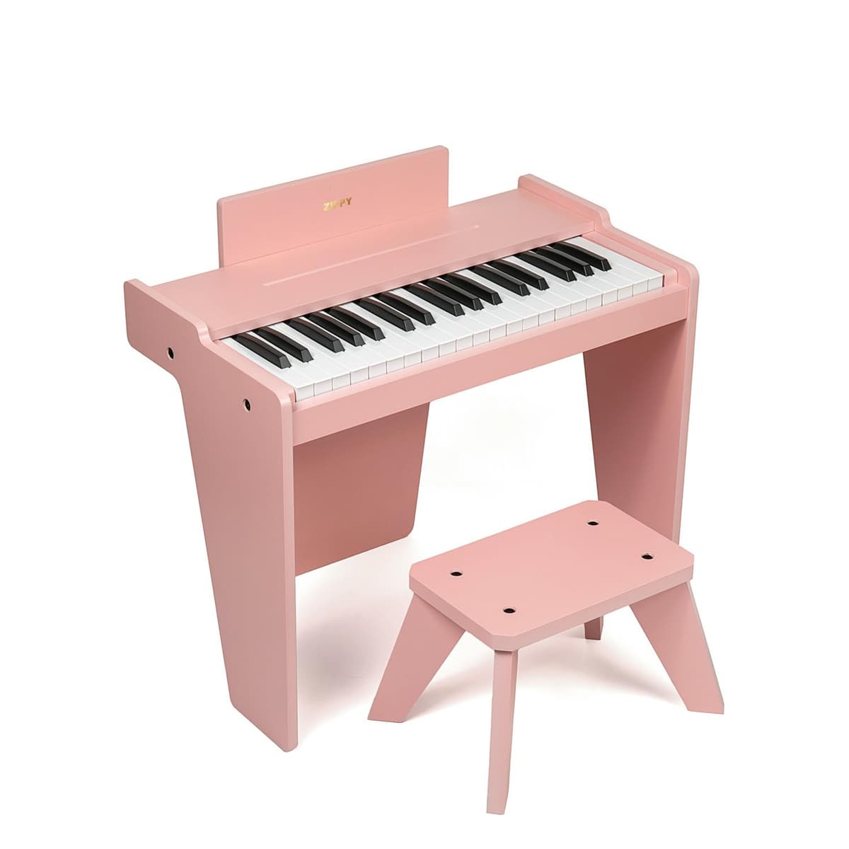 Teclado de Piano para niños, Piano Digital de 37 Teclas, Juguete de Instrumentos de Aprendizaje de música, Piano de Madera para 3 + niñas y niños (Rosa Basic)