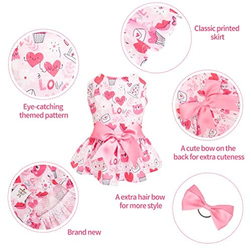 CuteBone Dog Mesh Dress Puppy Sundress Pet Outfit Summer Fashion for Small Dogs Girl Cat Clothes