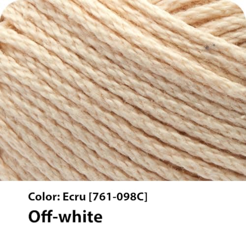 Lion Brand 24/7 Cotton Yarn, Yarn for Knitting, Crocheting, and Crafts, Ecru, Pack of 3
