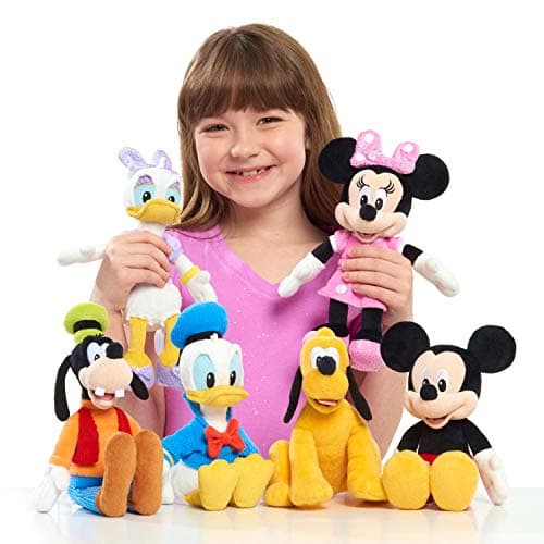 Disney Junior Mickey Mouse Bean Plush Minnie Mouse Stuffed Animal, Officially Licensed Kids Toys for Ages 2 Up, Gifts and Presents