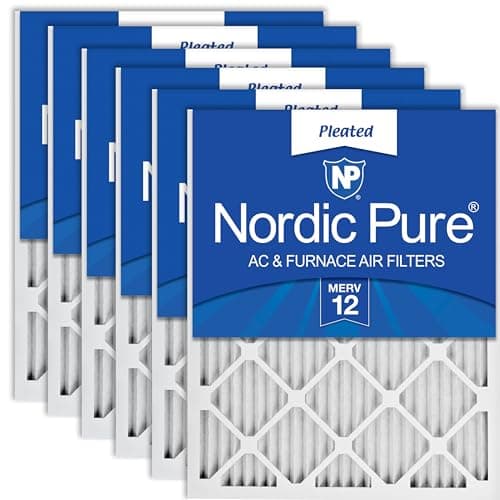 Nordic Pure 16x16x1M12-6 MERV 12 Pleated Air Condition Furnace Filter, Box of 6
