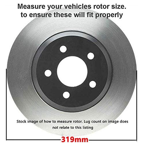 Detroit Axle - Front Brake Kit for 2003-2009 Toyota 4Runner 2005-2023 Tacoma 2007-2014 FJ Cruiser, Drilled & Slotted Brake Rotors and Ceramic Brakes Pads Replacement: 12.56" inch Rotor