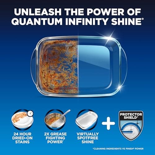 Finish Quantum Infinity Shine Dishwasher Detergent Pods, 70 Tabs