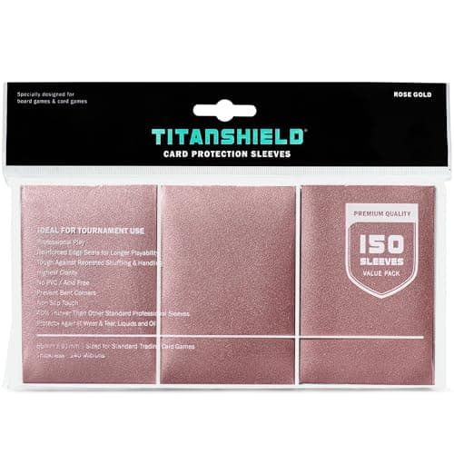 TitanShield (150 Sleeves/Color) Standard Size Board Game Trading Card Sleeves Deck Protector for Magic The Gathering MTG, Baseball Collection, Dropmix