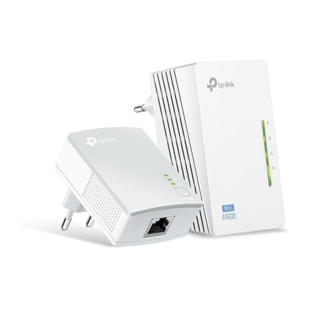 TP-Link TL-WPA4220 Kit - 2 Adaptadores de Comunicación por Línea Eléctrica (WiFi AV 600 Mbps, Extensor, Repetidores de Red, Amplificador y Cobertura Internet, 3 Puertos, Cable Ethernet), Color Blanco