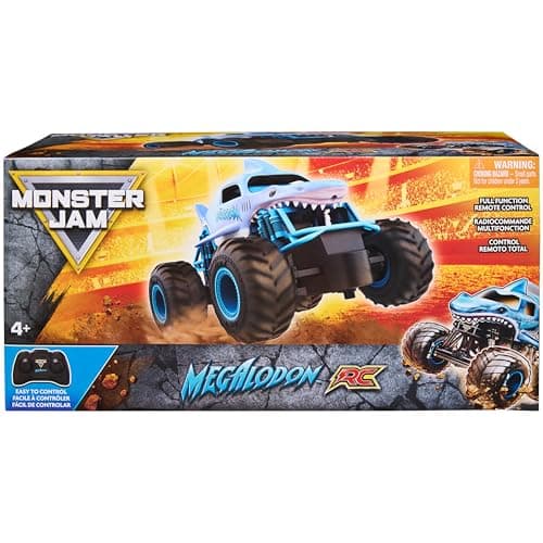 Monster Jam, Official Megalodon Remote Control Monster Truck, 1:24 Scale, 2.4 GHz, for Ages 4 and Up