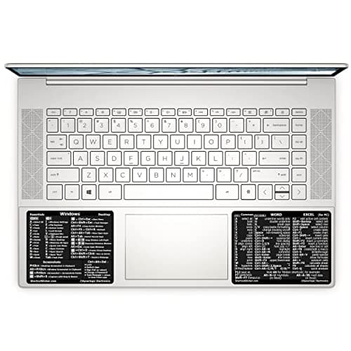 SYNERLOGIC Windows + Word/Excel (for Windows) Quick Reference Guide Keyboard Shortcut Stickers, No-Residue Vinyl (Black/Small/Combo)
