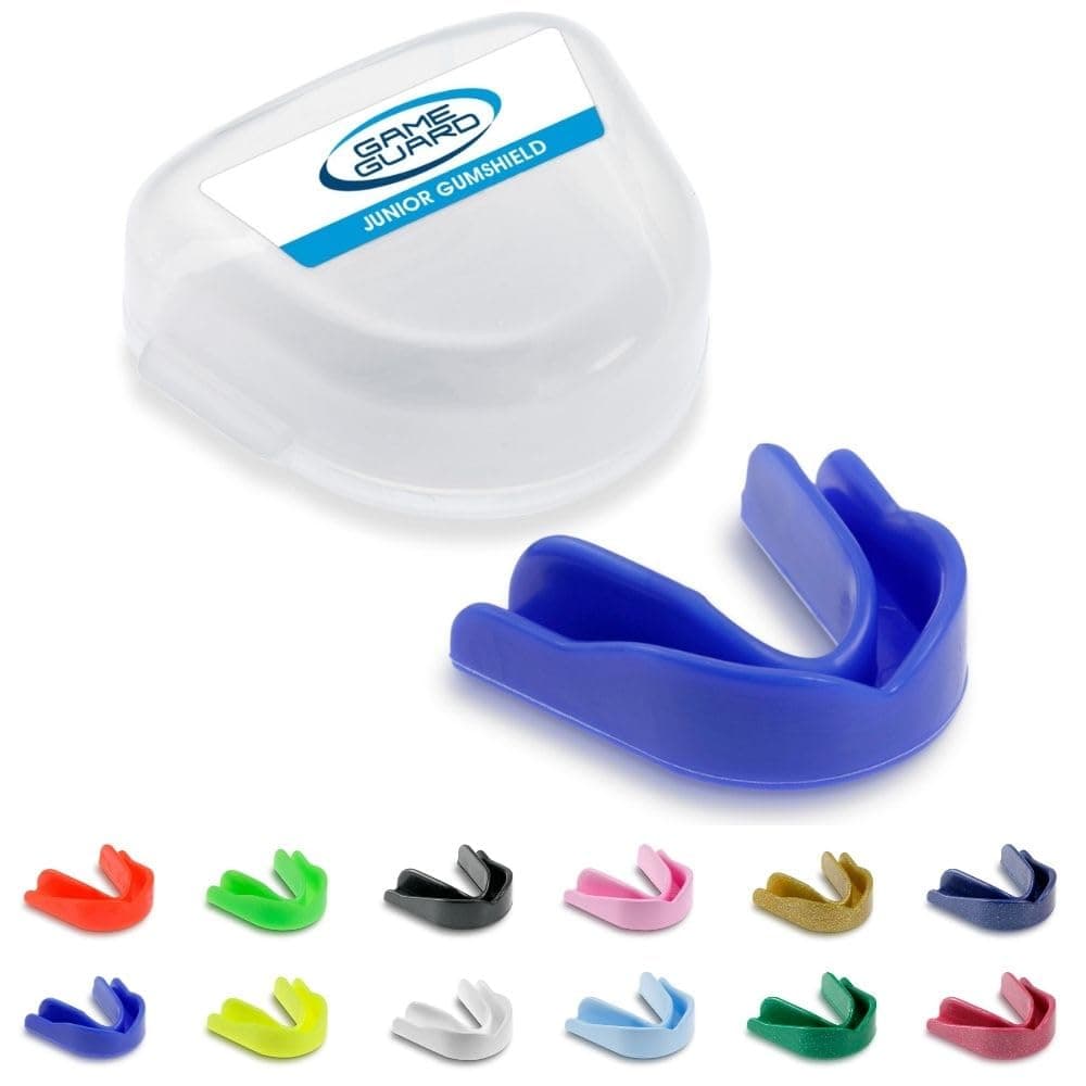 GAME GUARD protector bucal para hervir y morder/protector de encías - protector bucal moldeable/protectores de encías - júnior/niños/jóvenes - Aprobado por CE, deportes escolares, fútbol, rugby