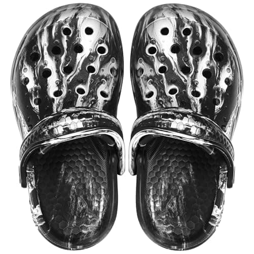 Gaatpot Kids Toddler Garden Clogs,Black,3.5-4.5 Big Kid