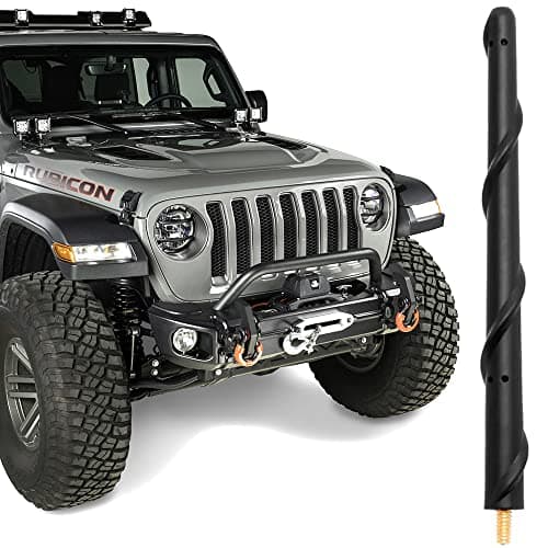 BASIKER Antenna for Jeep Wrangler Gladiator JL JK JT Rubicon Sahara 2007-2025 2026, Short Jeep Wrangler Unlimited Sport 4xe Willys Mojave Antenna Replacement, Jeep Wrangler Gladiator Accessories