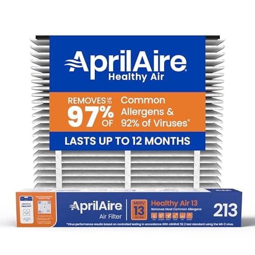 Genuine AprilAire 213 Replacement Filter for AprilAire Whole-House Air Purifiers - MERV 13, Healthy Home Allergy, 20x25x4 Air Filter (Pack of 1)