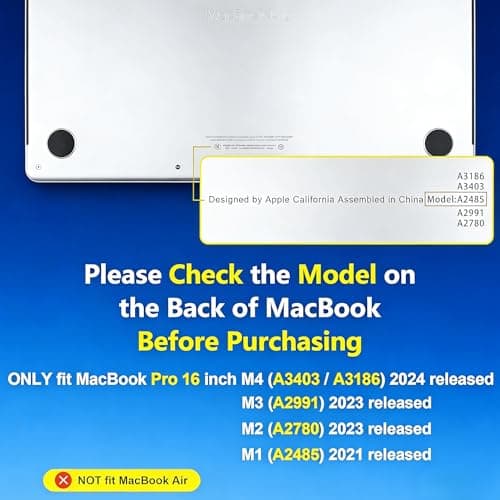 KECC Ultra Thin Case for MacBook Pro 16 inch M5 2026 2025-2021 Release M4 M3 M2 M1 Pro/Max Chip, Lightweight Plastic Hard Shell for MacBook Pro 16.2”, Matte Black