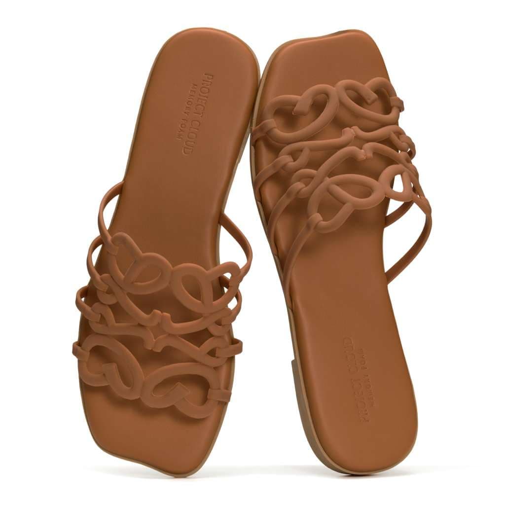 Project Cloud Womens Sandals with Memory Foam - Eco Crafted Leather Sandals for Women 2026 - Flats - Non Slip & Comfortable Sandals Women (Lisa)