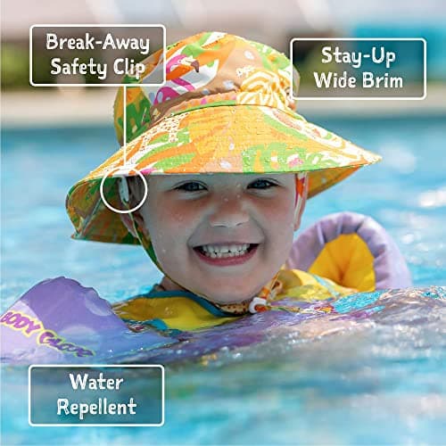 Jan & Jul Beach Toddler Boys Girls Bucket Sun-Hats with Strap, Adjustable (L: 2-5T, Shark)