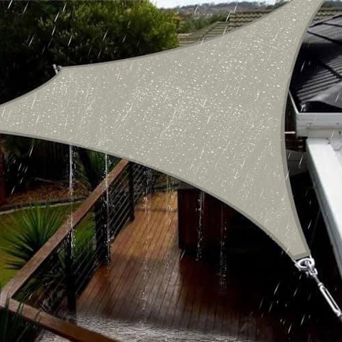 Jneaicn Shade Sail Waterproof Outdoor UV Sun Shade Sail Rectangle Gray 10'x 13' Protection Cool Party Beach Leisure Garden Accept Customization