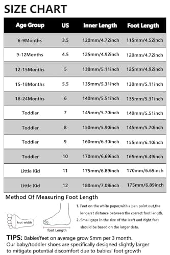 MORENDL Baby Shoes Toddler Walking Sock Shoes Infant Sneakers Boy & Girls Non-Slip Slipper Black 12-15Months