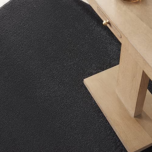 Nourison Essentials Black 5' x 7' Area Rug, Easy Cleaning, Non Shedding, Indoor/Outdoor, Contemporary Style, Rectangular