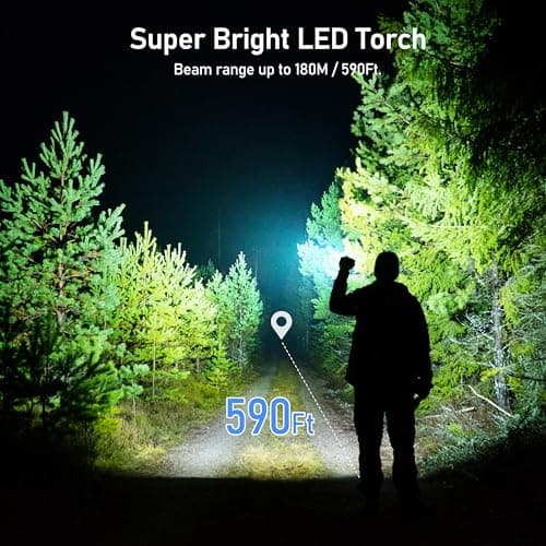 Blukar LED Rechargeable Flashlight 2 Pack, Super Bright Small Handheld Flashlights- Zoomable, Adjustable Brightness, Long Lasting Flash Light, Waterproof Pocket Size Torch Light for Emergency, Camping