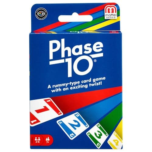 Mattel Games Phase 10 Card Game for Families, Adults and Kids, Challenging & Exciting Rummy-Style Play
