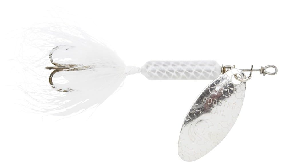 Yakima Bait Wordens Original Rooster Tail Spinner Lure, White, 1/8-Ounce