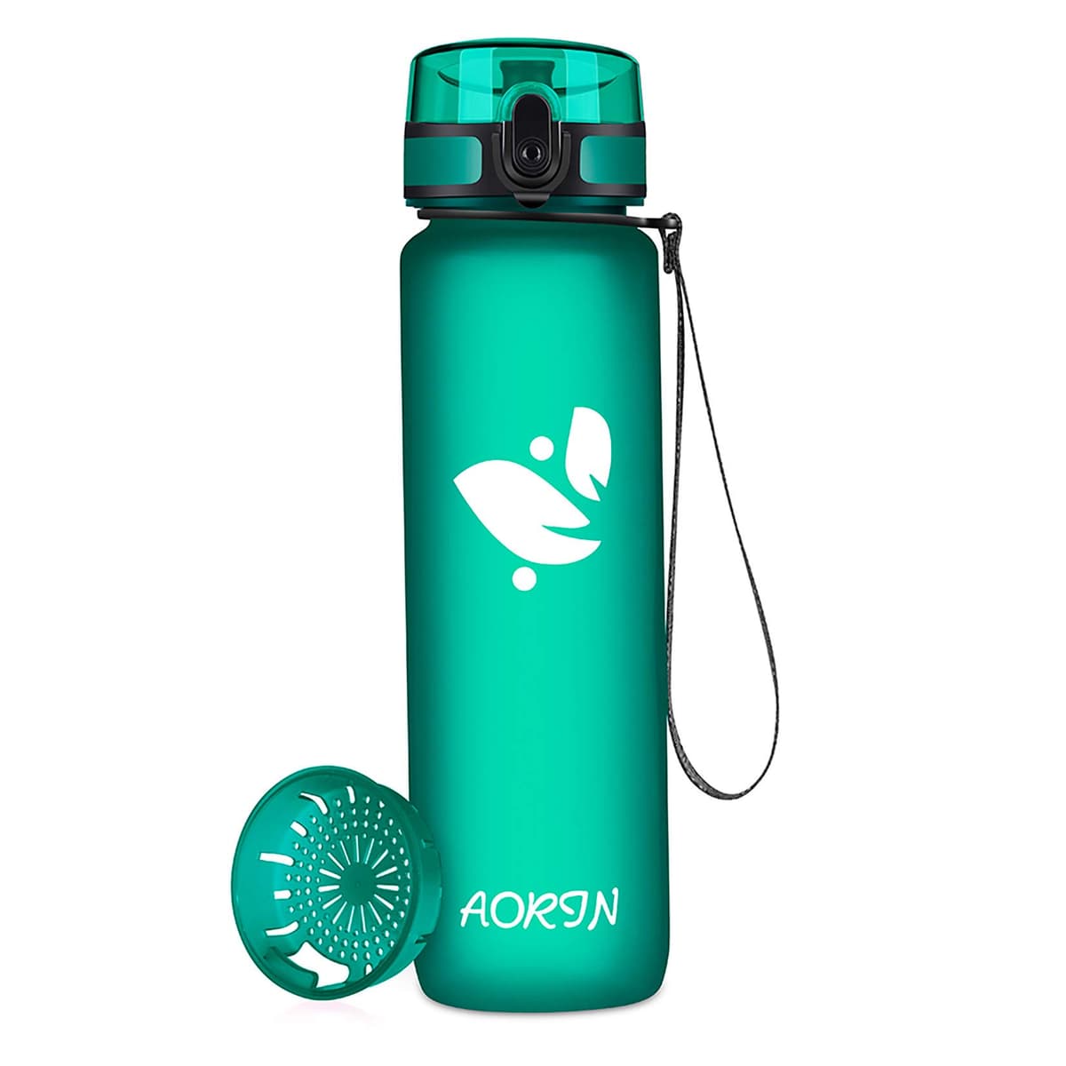 AORIN Botella Agua Deporte -350ml/500ml/750ml/1000ml - Botella Agua Niños Sin BPA,Impermeable y Reutilizable,Apertura con un Solo botón,Aplicar a Sport, Gimnasio, Trekking,Bicicleta