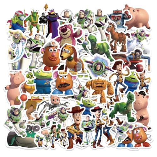 50pcs Popular Classic Story Stickers for Teens, Children's Cartoon Sticker for Water Bottle,Laptop,Waterproof Vinyl Decals for Teens Girls Boys Party Supply Favor Decor(Multicolor-C)