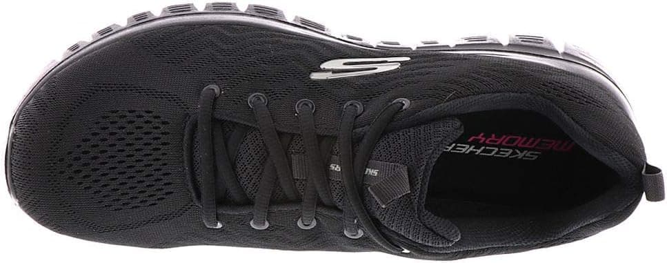 Skechers Women's Graceful Get ConnectedSneaker 5.5 UK Black Mesh Trim