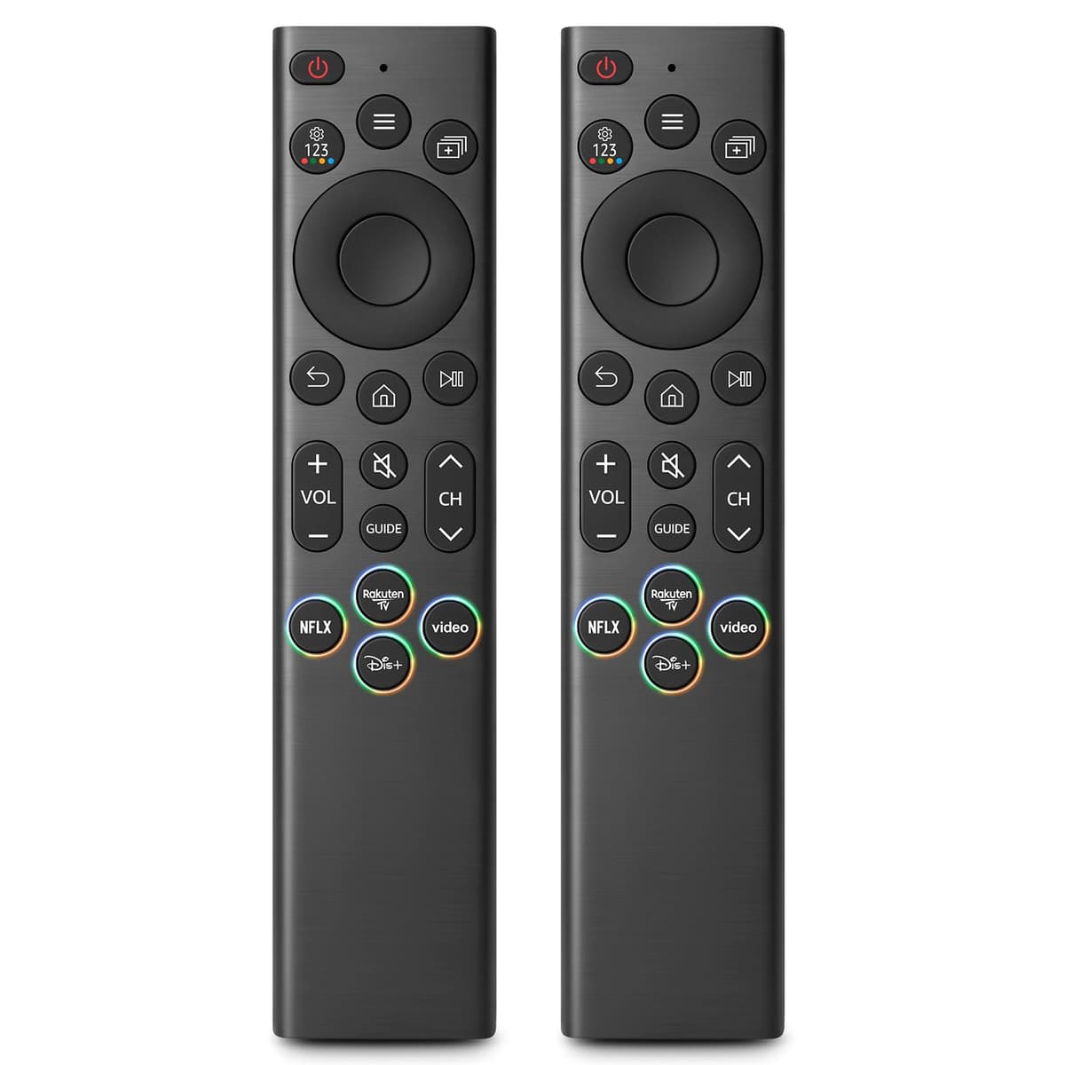 (Pack of 2) Universal Remote Controls for All Samsung TV LED QLED UHD SUHD HDR LCD Frame Curved Solar HDTV 4K 8K 3D Smart TVs, with Shortcut Buttons for NeIflix Updated Version for Samsung TVs