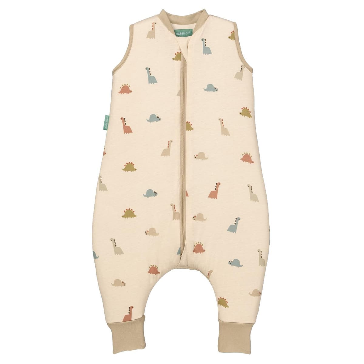 molis&co - Pijama Manta con Pies 2.5 TOG - 80 cm (2 años) - Ideal para Invierno - Suave y cálido - 100% algodón (Oeko-Tex 100) - Dinos