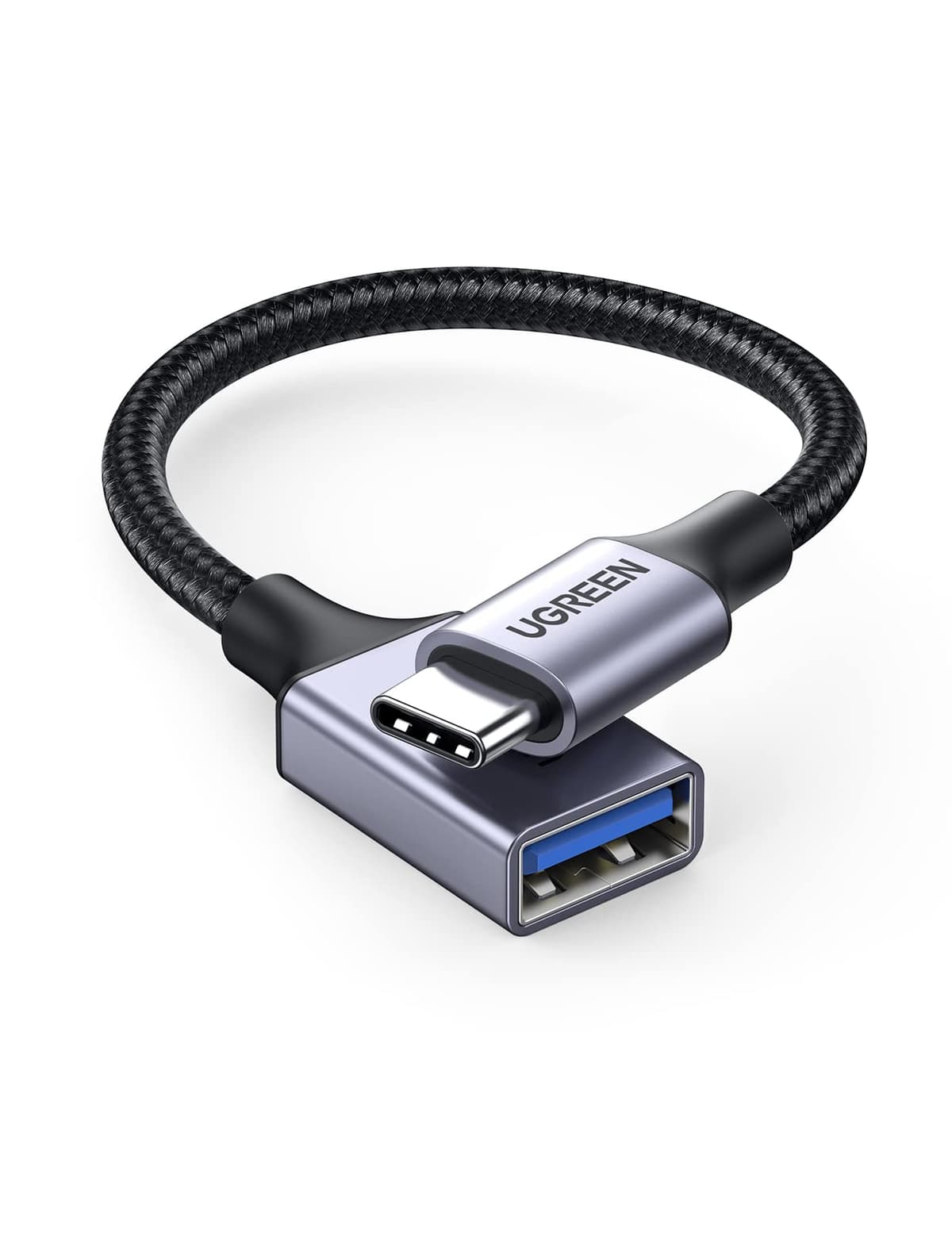 UGREEN USB C to USB Adaptor,10Gbps Aluminum USB C Adapter OTG Cable,Type C Male to USB 3.2 Female Transfer Compatible with MacBook/iPad Air/Pro 2022 Galaxy S22 Dell XPS and more Type C Devices(Gray)