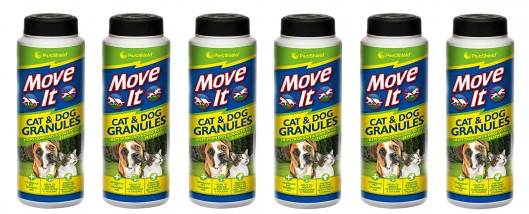 Move It Cat & Dog Garden Repellent Granules, 240g – 100% Natural, Non-Toxic Outdoor Pet Deterrent for Flowerbeds, Lawns, Patios & Driveways – Easy to Sprinkle (2PCS)