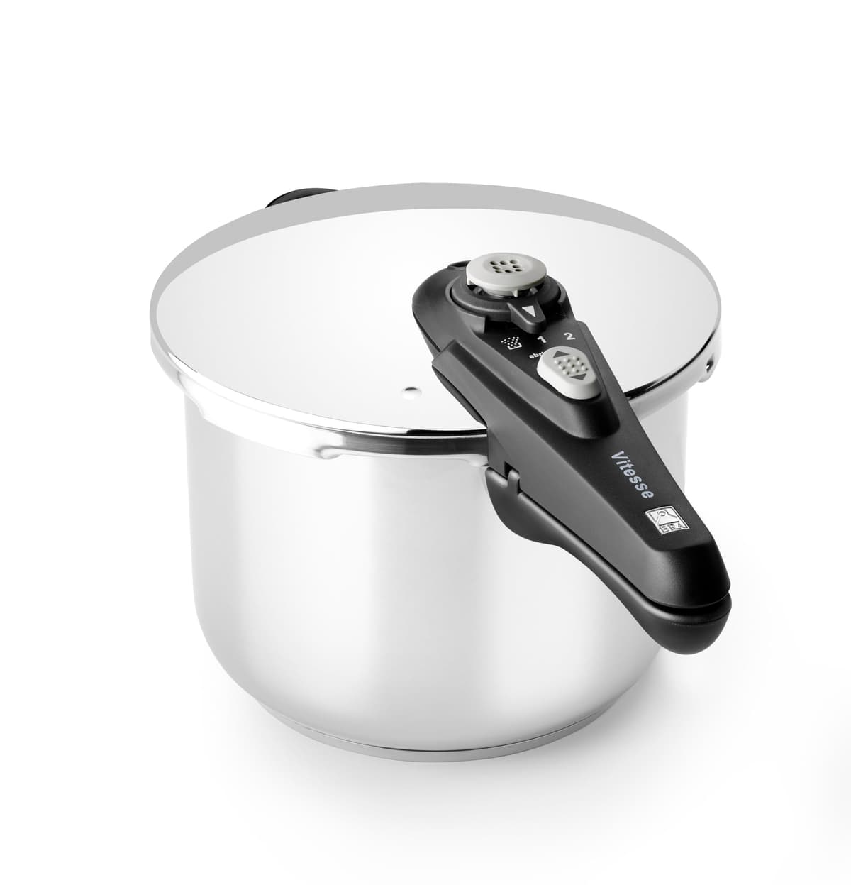 BRA Vitesse Olla Express de 6 Litros, Fabricada en Acero Inoxidable 18/10, Con 2 Programas de Cocción y Sistema de Bloqueo de Apertura, Aptas para Todo Tipo de Cocinas