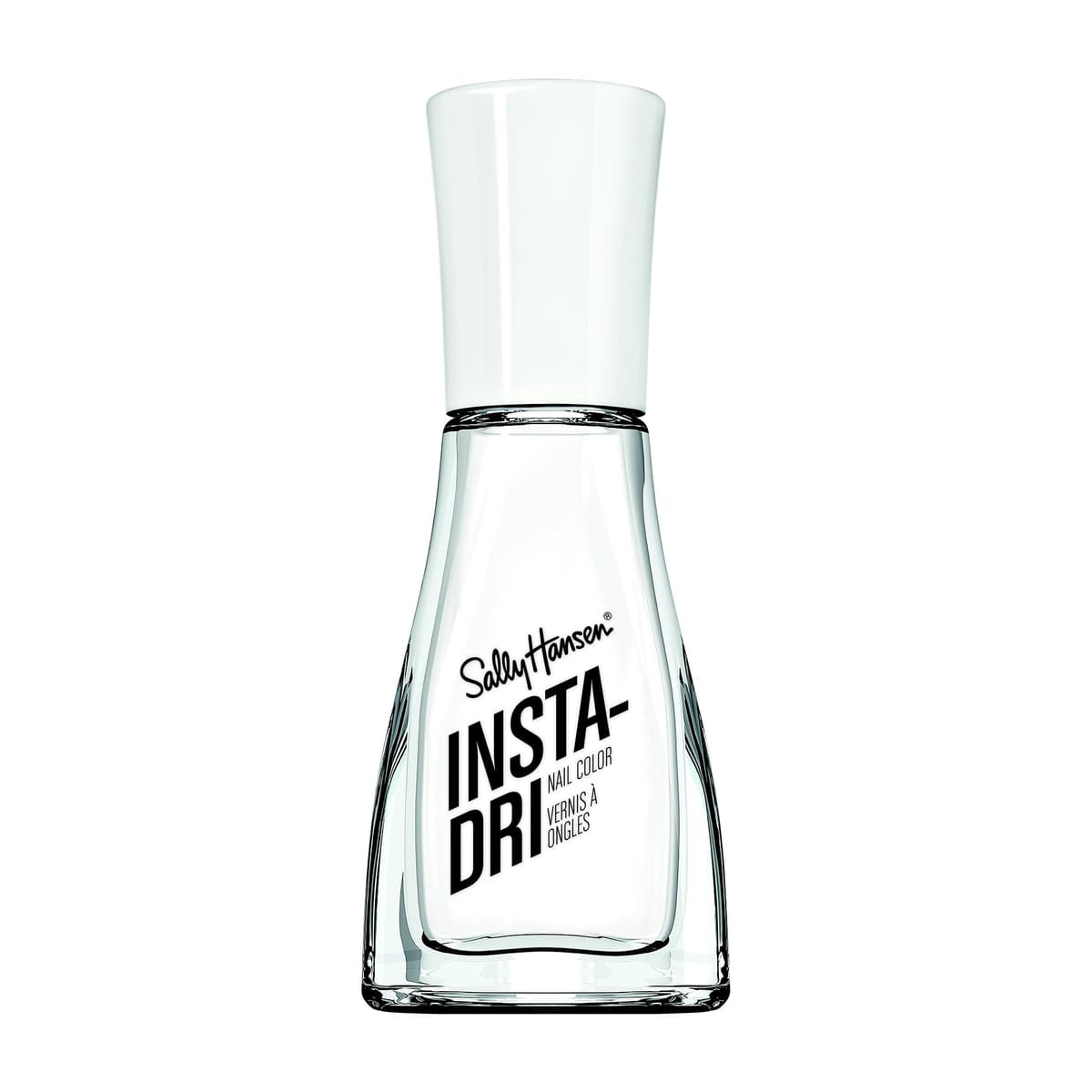 Sally Hansen Insta-Dri Nail Polish, White On Time, 60 Seconds Quick Drying, Long Lasting, Streak Free, Shiny Finish, 3-in-1 Formula, Built in Base and Top Coat, 9.17ml