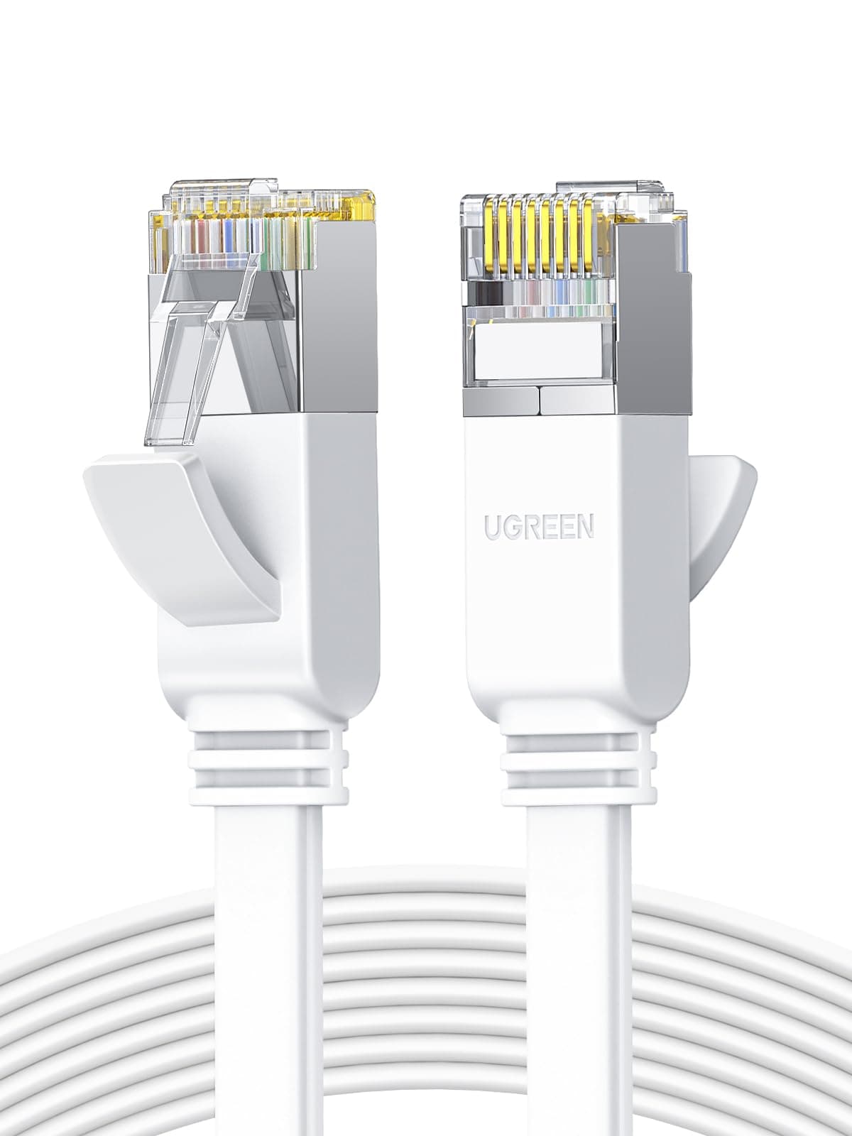 UGREEN Ethernet Cable 5M, Flat RJ45 LAN Gigabit CAT 6 Network Cable, Pure Copper Core High-Speed 1000Mbps for 250Mhz/s Patch Cord Internet Cable for Xbox Switch PS5 PS4 Extender Router Modem 5.0 Metres