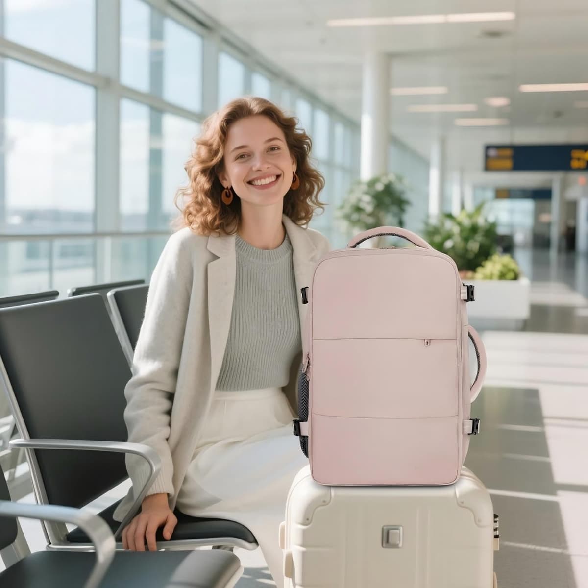 Taygeer for New Ryanair Cabin Bags 40x30x20 Underseat, Travel Backpack Cabin Size, Rucksack for Plane Hand Luggage Backpack f