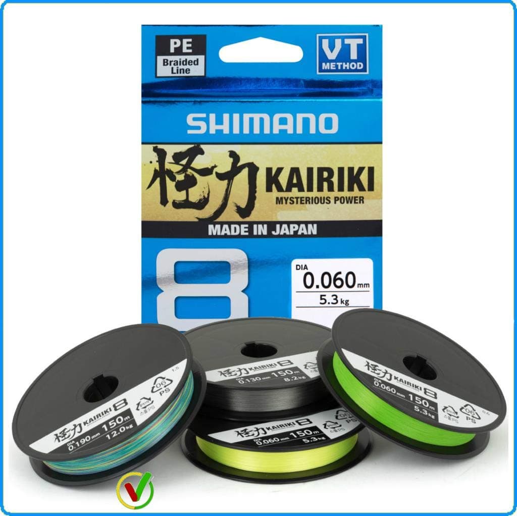 Shimano Kairiki 8, 300 Metros, Multicolor, Hilo de Pesca Trenzado, 59WPLA68R2