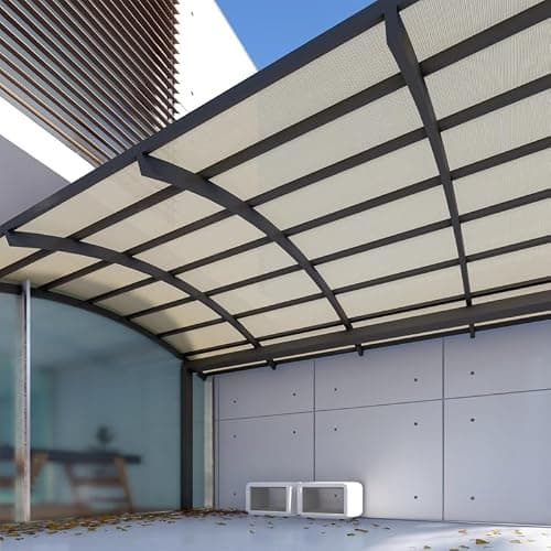 Windscreen4less 8'x50' Sun Shade Fabric Roll Shade Cloth Cover Wind Screen UV Block for Outdoor Pergola Patio Backyard Garden Greenhouse, Beige