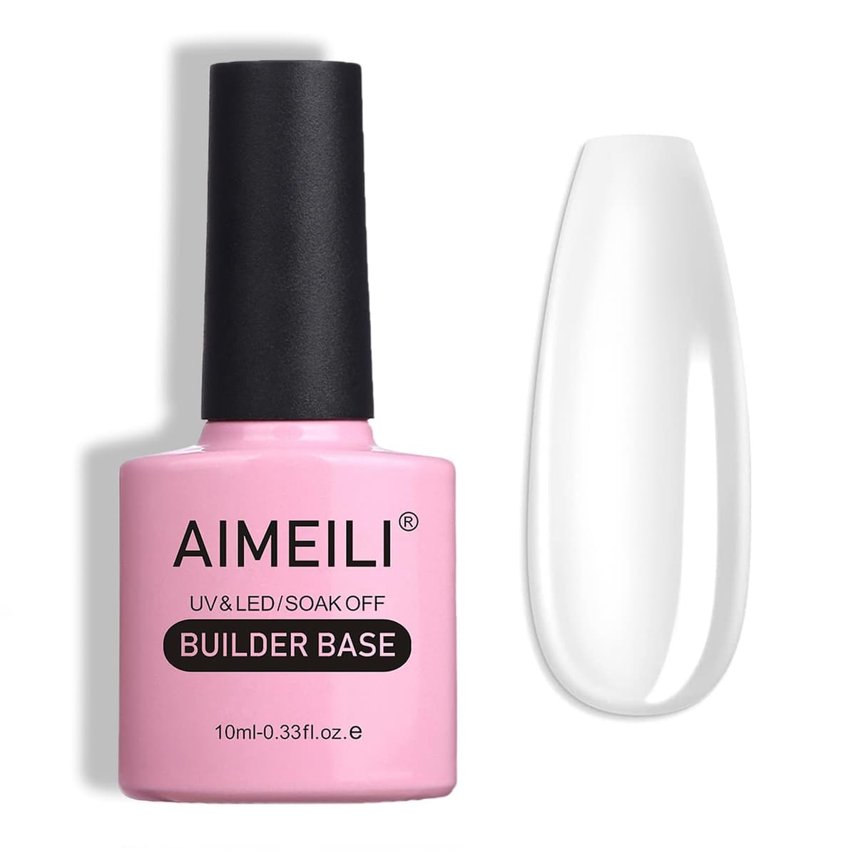AIMEILI Gel Uñas Constructor Base Coat y Builder Gel 7 en 1 Nail Extensión Esmaltes Semipermanentes de Uñas UV LED Building Base 10ML