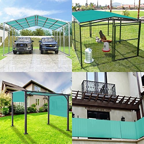 Windscreen4less 7' x 27' Waterproof Sun Shade Sail Straight Edge Outdoor Canopy Cover UV Block for Lawn Patio Backyard Garden Deck Pergola (Turquoise)