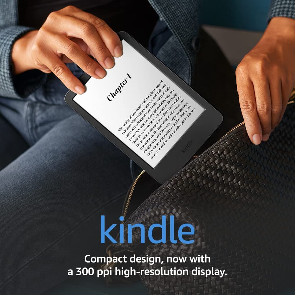 Certified Refurbished Kindle (2022 release) | The lightest and most compact Kindle, now with a 6", 300 ppi high-resolution display and double the storage, with ads, Black