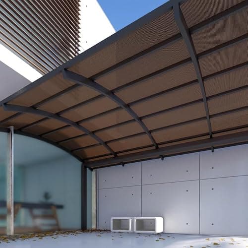 Windscreen4less 8'x50' Sun Shade Fabric Roll Shade Cloth Cover Wind Screen UV Block for Outdoor Pergola Patio Backyard Garden Greenhouse, Brown