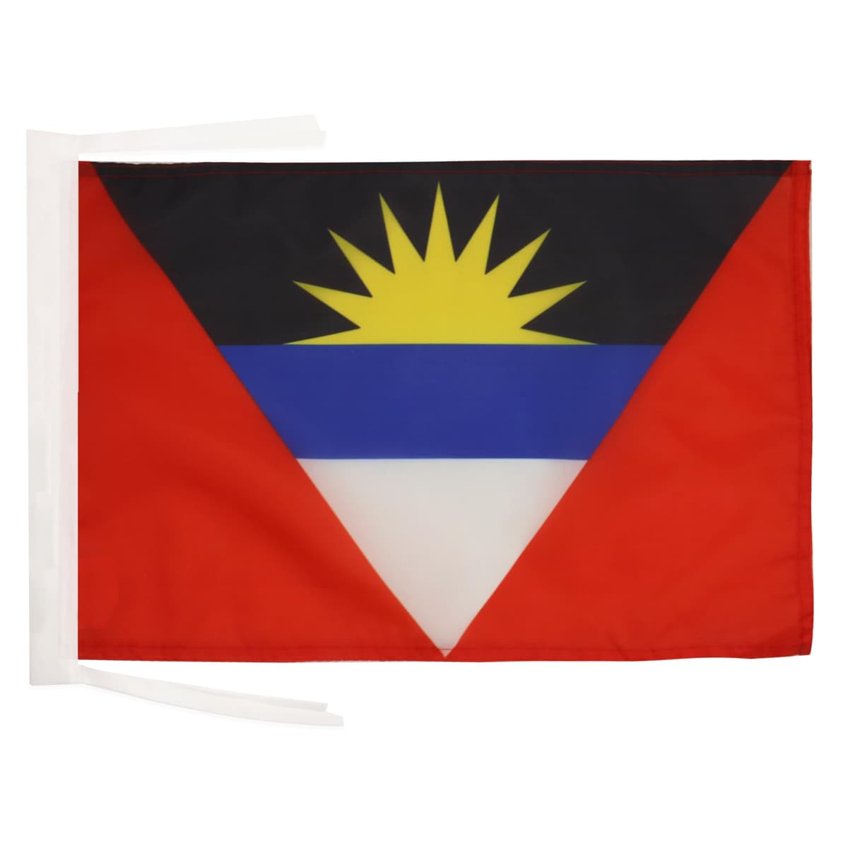 AZ FLAG - Antigua and Barbuda Flag - 18'' x 12'' - 100% Polyester Antiguan Barbudan Small Banner with Two Cords - Fade Resistant - Vivid Colors - 18x12 in - 45x30 Cm