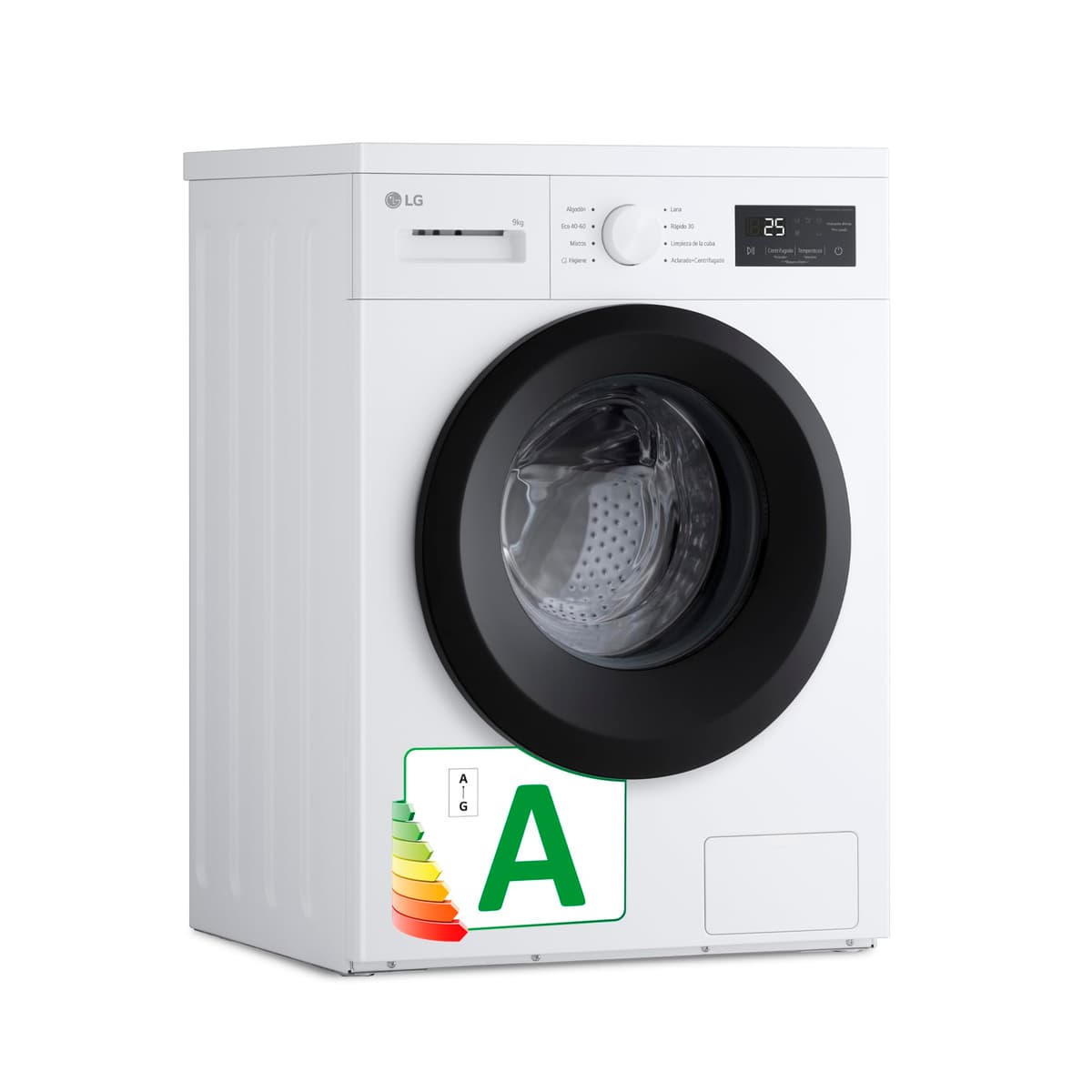 LG F4A1009NWK – Washing Machine, 9 kg, 1400 rpm, Front Load, 8 Programs, Quick Program and Hand Wash Program, Special Reduced Bottom, LED Display, 100 Series, White