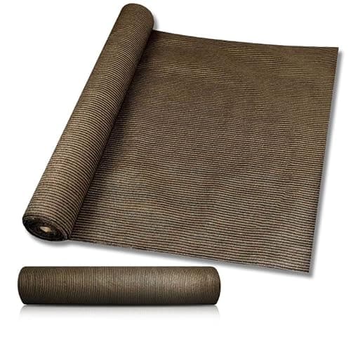 Windscreen4less 6'x25' Sun Shade Fabric Roll Shade Cloth Cover Wind Screen UV Block for Outdoor Pergola Patio Backyard Garden Greenhouse, Brown
