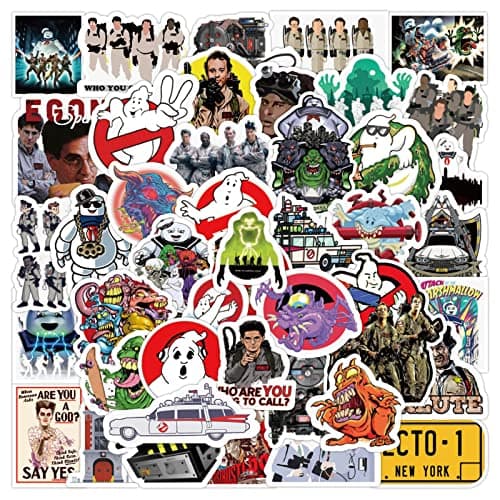 TWGOGOTIC 50Pack Ghostbusters Stickers American Movie Stickers Horror Movie Sticker Water Bottles Waterproof Laptop Trendy Aesthetic Skateboard Guitar Phone Stickers for Film Fans(gho50)