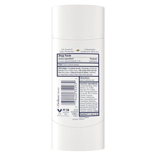 Dove Advanced Care Antiperspirant Deodorant Stick Beauty Finish for Helping Repair Skin Barrier After Shaving, with 72-Hour Sweat & Odor Protection, 2.6 oz